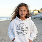 Bigfoot Water Skiing Kids Hoodies - Light or Dark artwork