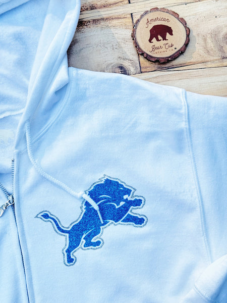 Glitter Lions Zip Up Hoodies